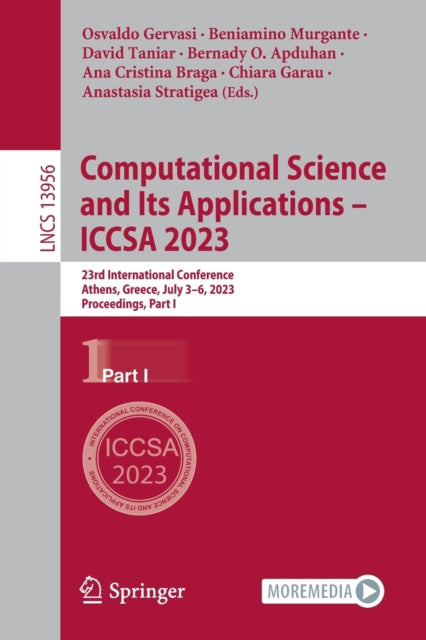 Computational Science and Its Applications β ICCSA 2023: 23rd International Conference, Athens, Greece, July 3β6, 2023, Proceedings, Part I