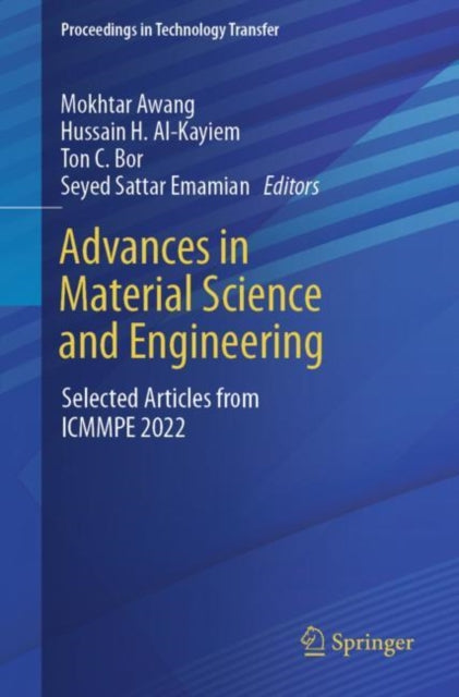 Advances in Material Science and Engineering: Selected Articles from ICMMPE 2022
