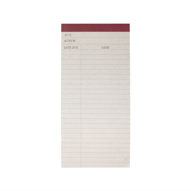 Memo Pad - Pulteney Press (Library Card)