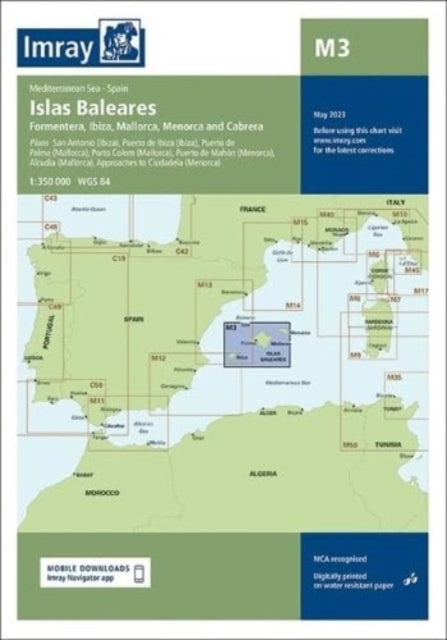 Imray Chart M3: Islas Baleares - Formentera, Ibiza, Mallorca, Menorca