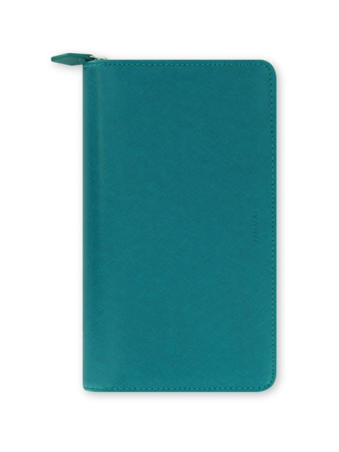 Personal Compact Zip Saffiano Zip Aquamarine Organiser