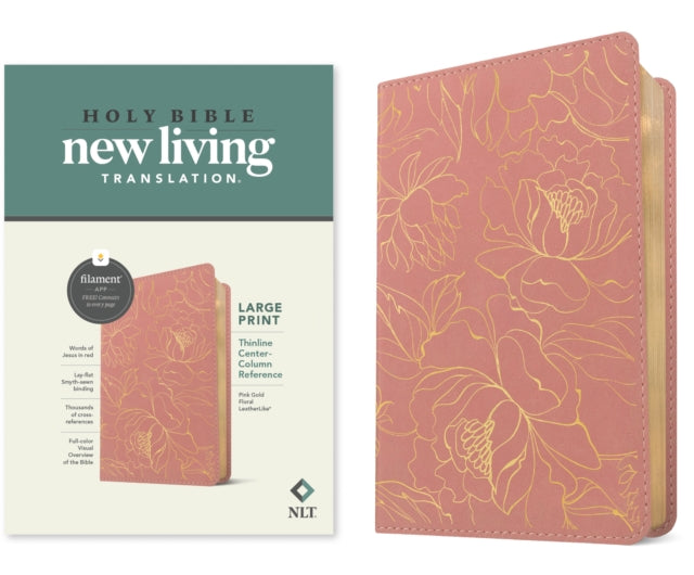 NLT Large Print Thinline Center-Column Reference Bible