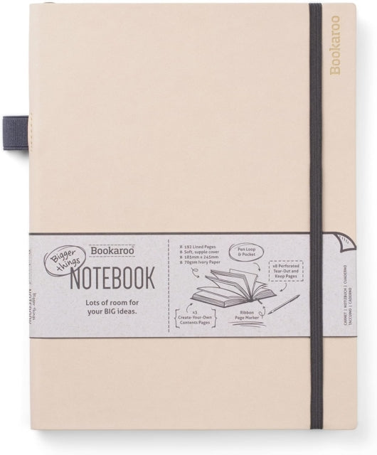 Bookaroo Bigger Things Notebook Journal - Cream