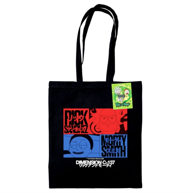 Rick And Morty (Dimension C-137) Black Tote Bag