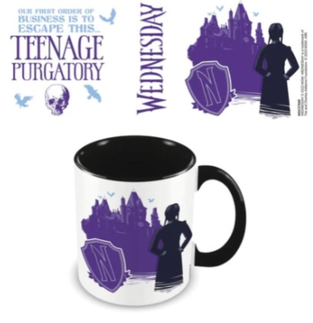 Wednesday (Teenage Purgatory) Black 11oz/315ml Coloured Inner Mug