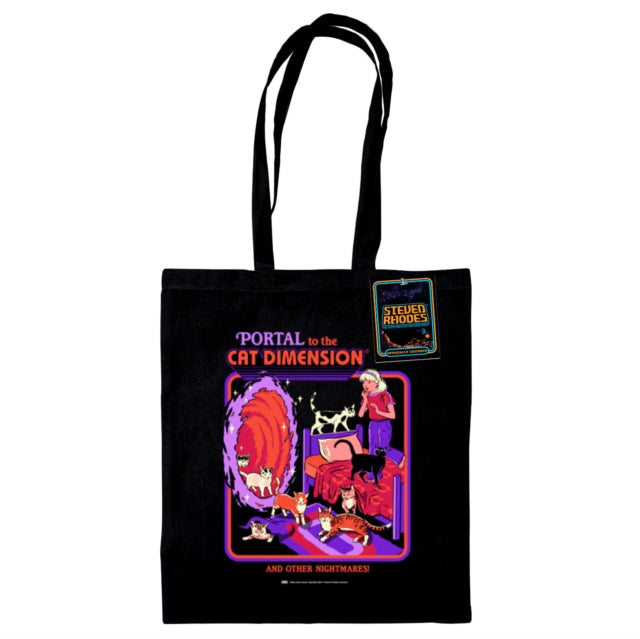 Steven Rhodes (Portal To The Cat Dimension) Black Tote Bag