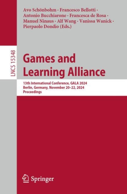 Games and Learning Alliance: 13th International Conference, GALA 2024, Berlin, Germany, November 20β22, 2024, Proceedings