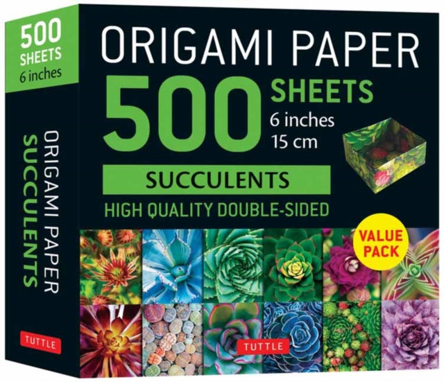 Origami Paper 500 sheets Succulents 6" (15 cm): Tuttle Origami Paper: Double-Sided Origami Sheets with 12 Different Photographs (Instructions for 6 Projects Included)
