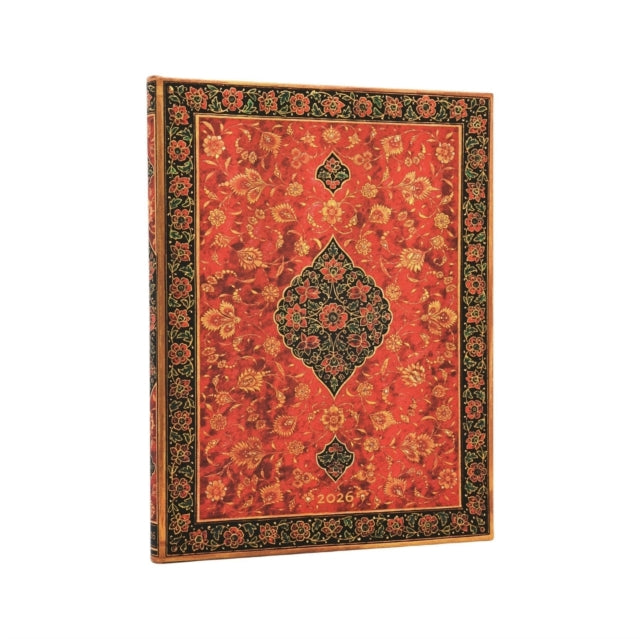 2026 Layla (Persian Poetry) Ultra 12-month Horizontal Hardcover Flexi Dayplanner 2026 (Elastic Band Closure)