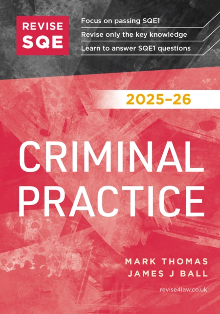 Revise SQE Criminal Practice 2025/26: SQE1 Revision Guide
