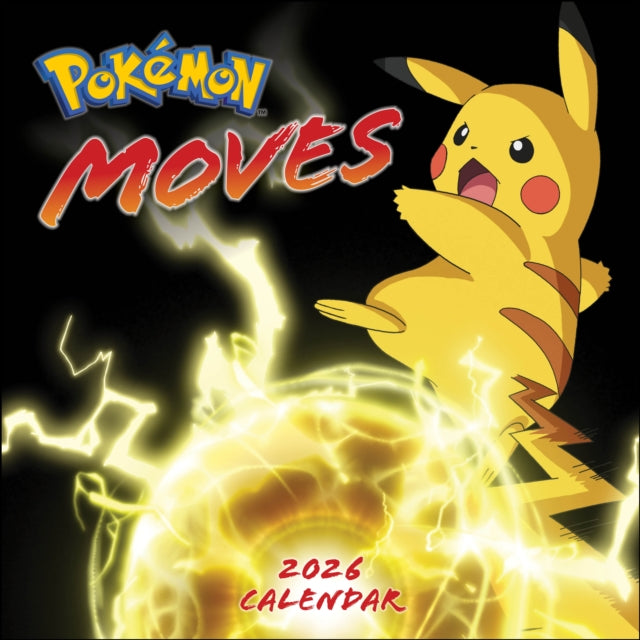 Pokemon Moves 2026 Wall Calendar