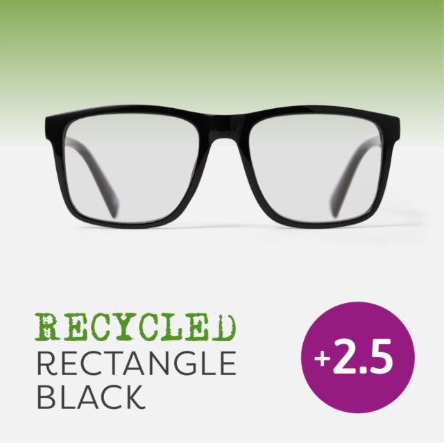 Easy Readers - Recycled Rectangle Black (2.5)