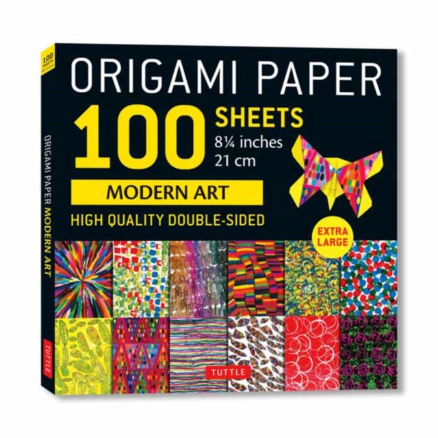 Origami Paper 100 sheets Modern Art 8 1/4": Extra Large Double-Sided Origami Sheets Printed with 12 Different Patterns (Instructions for 5 Projects Included)