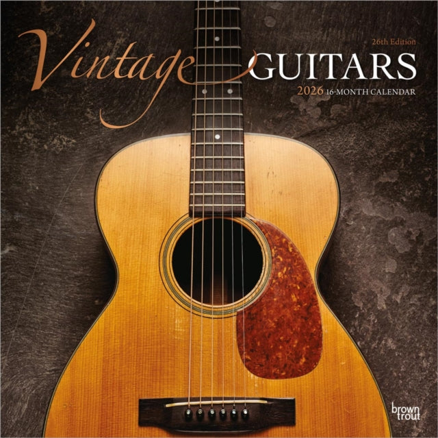 Vintage Guitars 2026 Square Flap Foil Calendar