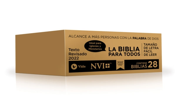 NVI, Santa Biblia, Revision 2022, Edicion economica, Tapa rustica, Paquete de 28