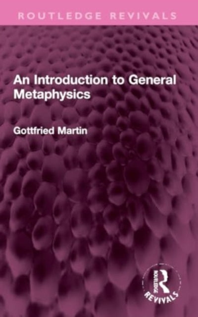 An Introduction to General Metaphysics