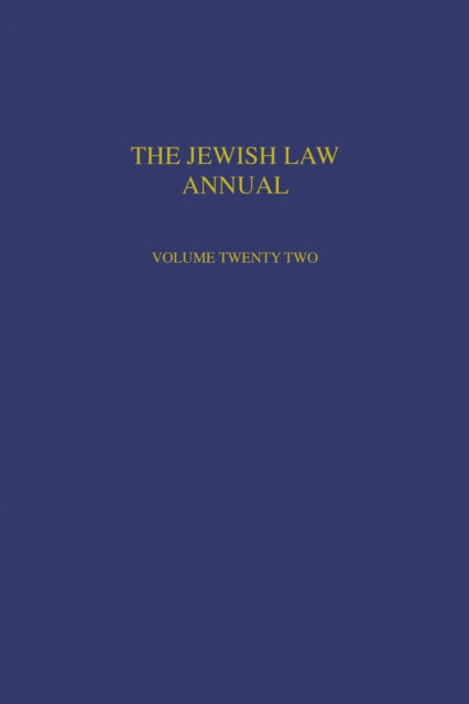 The Jewish Law Annual Volume 22