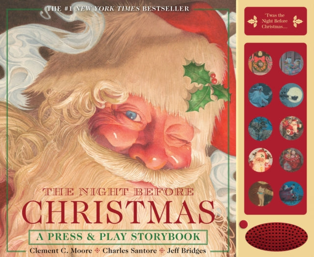 The Night Before Christmas Press and Play Storybook: The Classic Edition Hardcover Book Narrated by Jeff Bridges