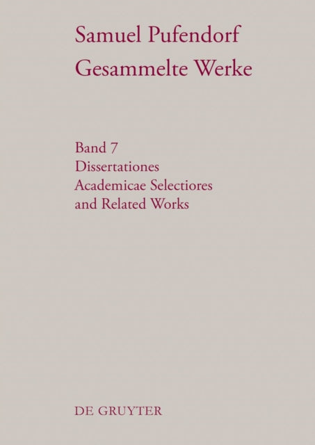Dissertationes Academicae Selectiores and Related Works