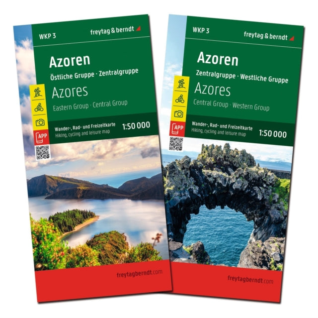 Azores Hiking, Cycling and Leisure Map: Central Group - Western Group