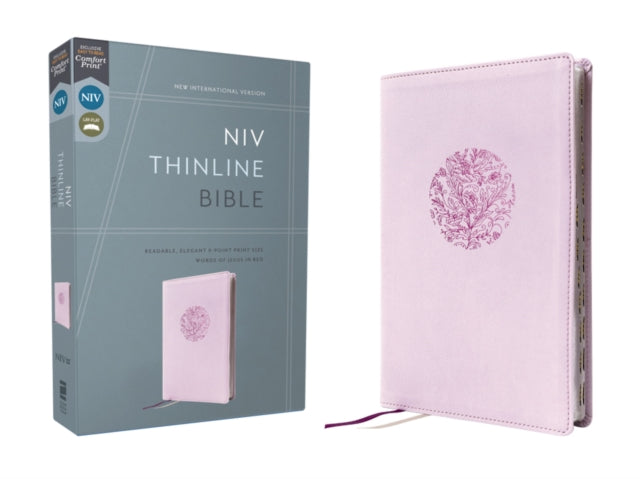 NIV, Thinline Bible, Leathersoft, Purple, Red Letter, Thumb Indexed, Comfort Print
