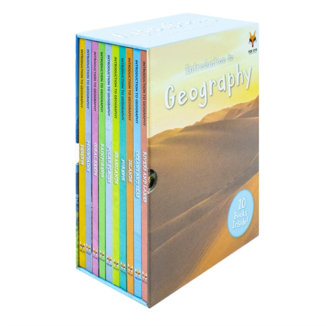 Childrens Introduction To Geography For Beginners 10 Hardback Book Collection Set:: (Coral Reefs, Deserts, Forests, Grasslands, Islands, Mountains, Oceans and Seas, Polar Places, Rainforests, Rivers and Lakes)