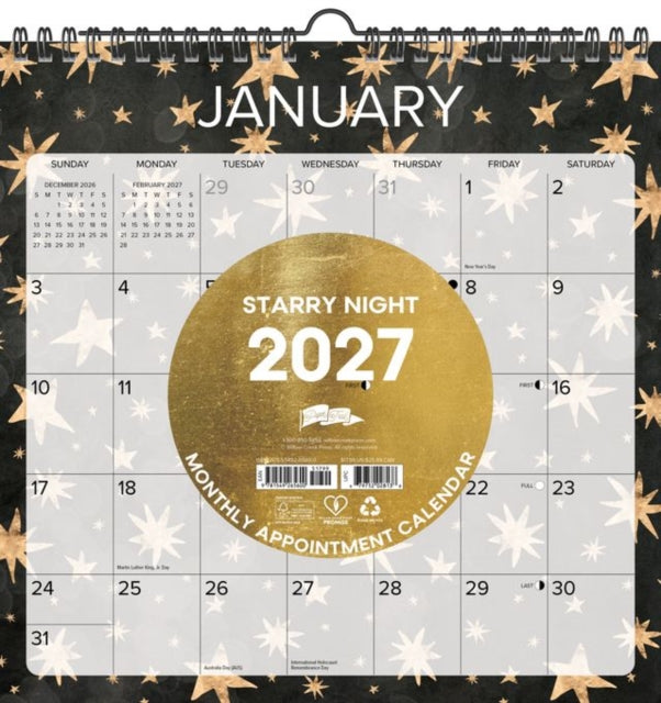 Starry Night 2027 12" x 12" Spiral Wall Calendar
