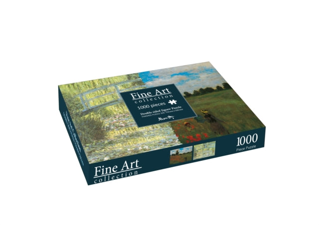 1000 Piece Jigsaw Puzzle Double Sided - Monet Water Lily Pond/Poppies cover