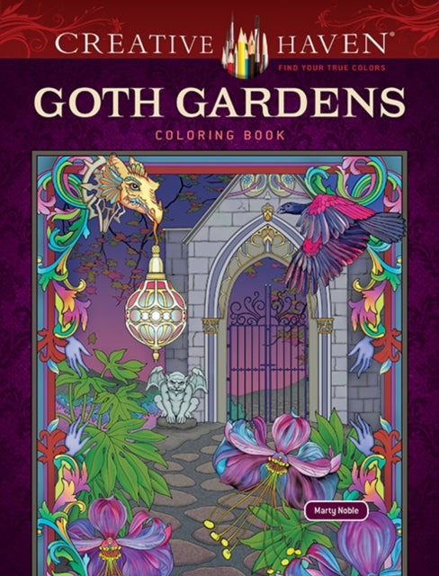 Creative Haven Goth Gardens Coloring Book cover