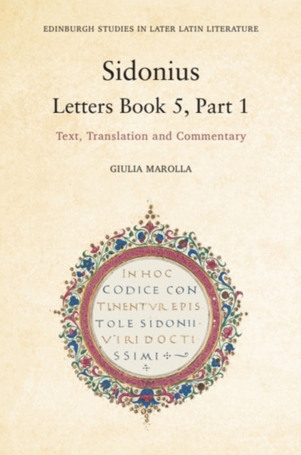Sidonius: Letters Book 5, Part 1 cover