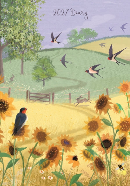 Fashion Diary Swallows & Sunflowers A5 D cover