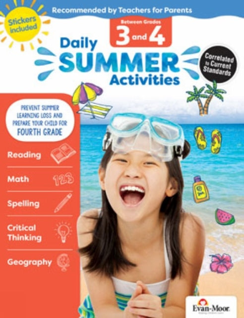 Daily Summer Activities Moving From 3Rd To 4Th Gr cover
