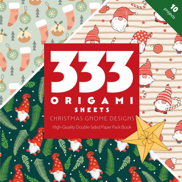 333 Origami Sheets Christmas Gnome Designs cover