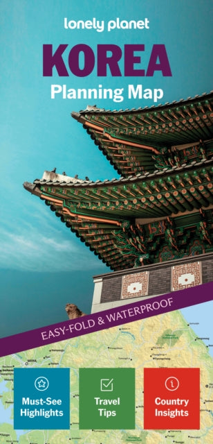 Lonely Planet Korea Planning Map cover