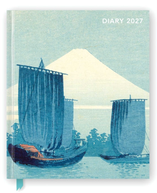 Japanese Woodblocks 2027 Desk Diary Planner - Week to View, Illustrated Throughout cover
