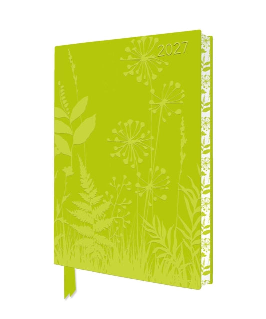 Flower Meadow 2027 Artisan Art Vegan Leather Diary Planner - Page to View with Notes cover