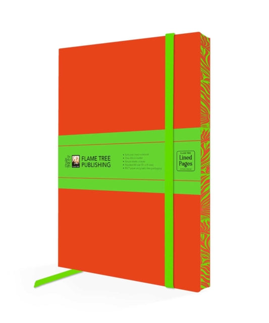 Orange & Lime Green Artisan Paperback Notebook cover