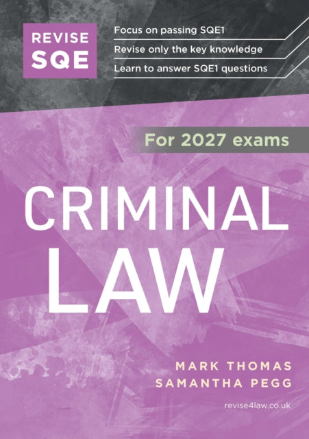 Revise SQE Criminal Law 2027 cover