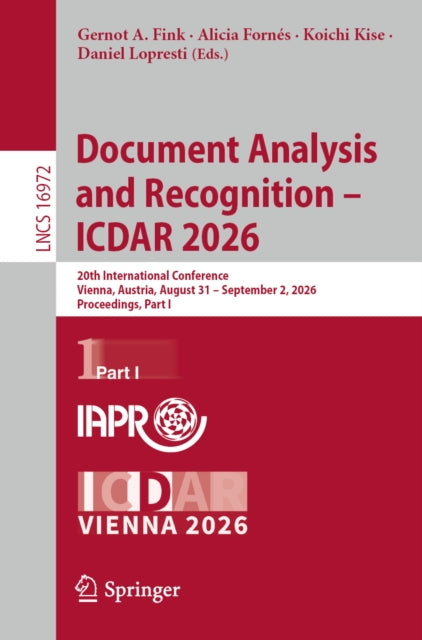 Document Analysis and Recognition – ICDAR 2026 cover