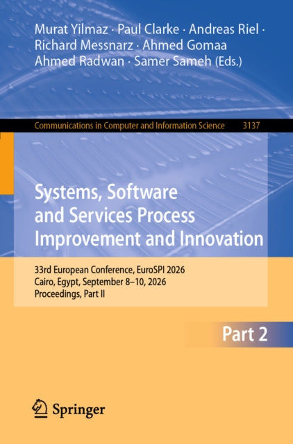 Systems, Software and Services Process Improvement and Innovation cover