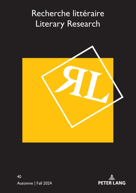 Recherche littéraire / Literary Research cover