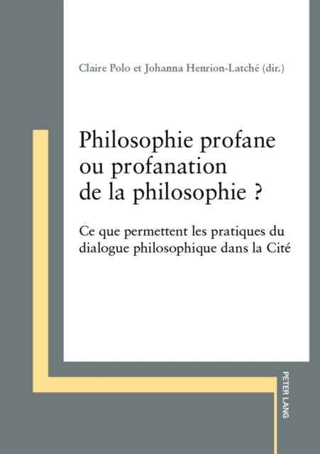 Philosophie profane ou profanation de la philosophie ? cover