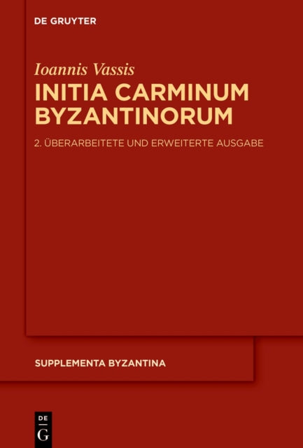 Initia Carminum Byzantinorum cover