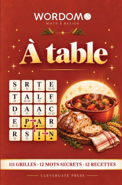 A table - Jeux de lettres gourmands pour adultes cover
