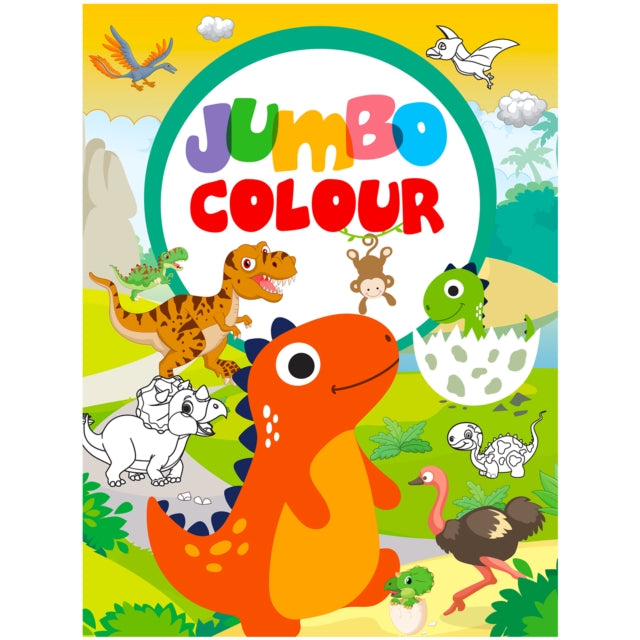 Incredible Dinosaur Colouring Book: Jumbo Copy Colouring - Practice Drawing, Painting And Colouring With Reference For Kids cover