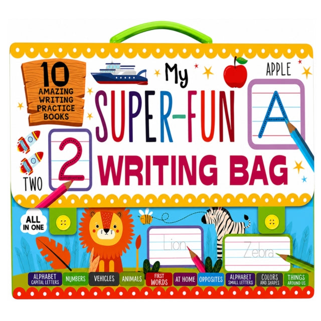 My Super Fun Writing Bag: Set Of 10 Amazing Writing Practice Books - Perfect For Kids, Travel And Gifting / Return Gifts cover