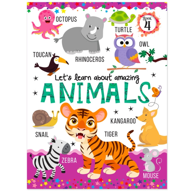 Let'S Learn Giant Board Book: Animals - Large Board Book With Beautifully Illustrated Images For Children To Learn cover