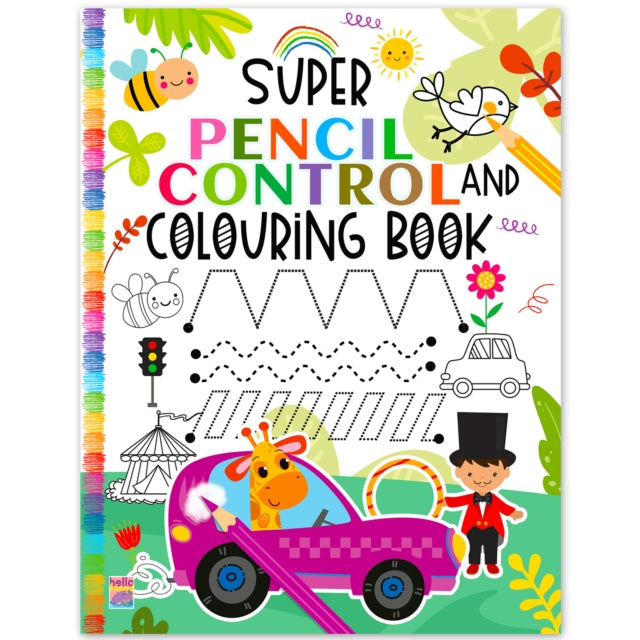 Super Pencil Control And Colouring Book cover