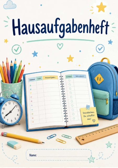 Hausaufgabenheft cover
