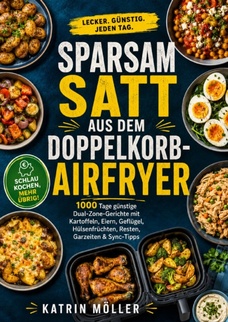 Sparsam satt aus dem Doppelkorb-Airfryer cover